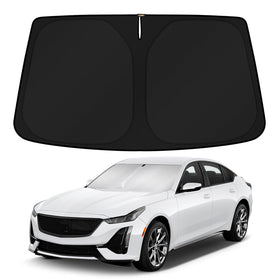 KUST front view of fitted windshield shade showing full coverage benefit