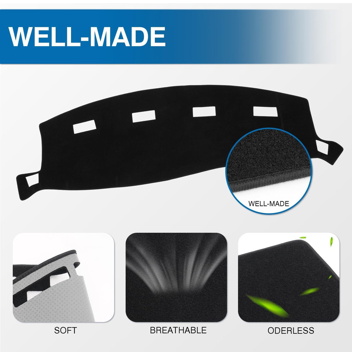 KUST installed on Dodge Ram dashboard reducing glare benefit