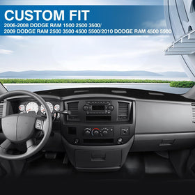 KUST installed dash cover driver perspective reducing windshield glare benefit