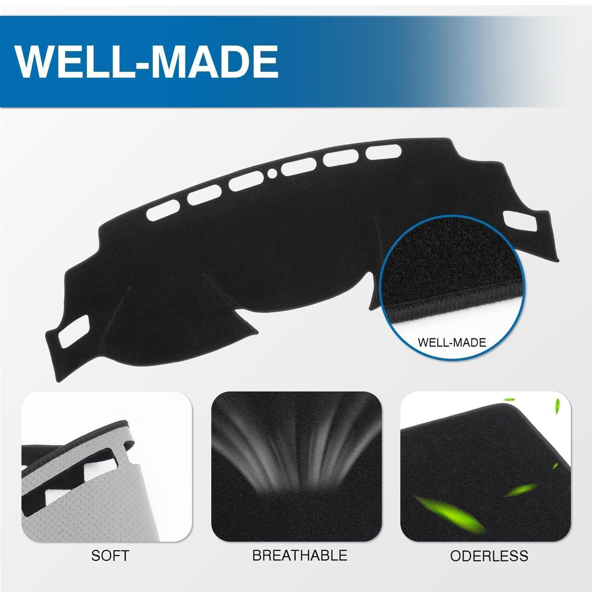 KUST installed in Nissan Rogue cockpit reducing glare and heat