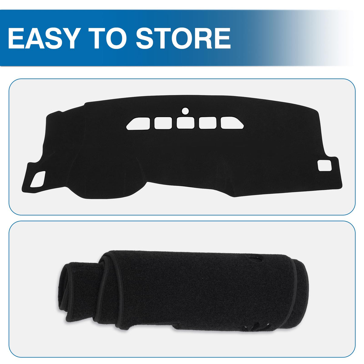 KUST dash cover in driving scene reducing windshield reflection and improving comfort