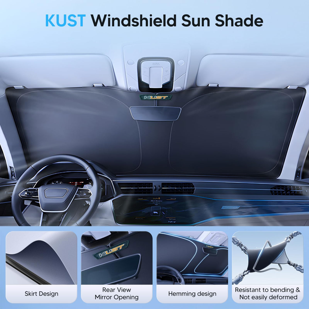 KUST edge fit detail illustrating gap-free fit for better sun blocking