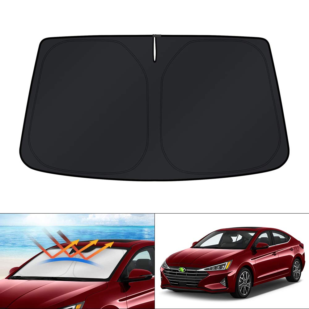KUST front packaging view showing custom-fit Elantra shade and benefit of perfect coverage