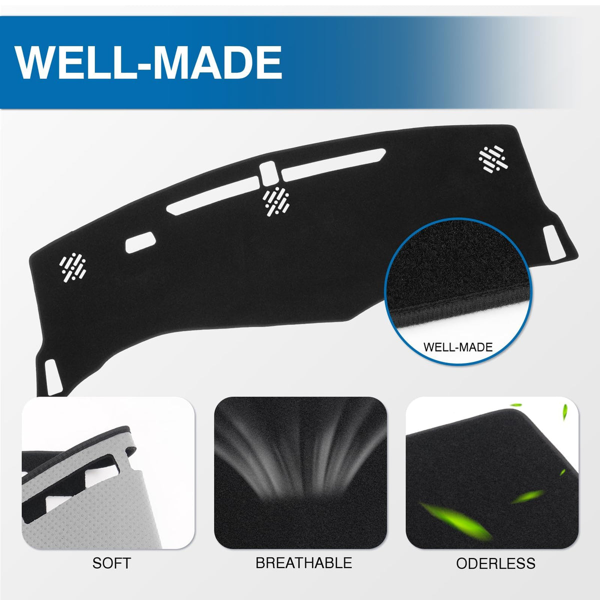 KUST installed on Equinox dashboard reducing windshield glare and heat