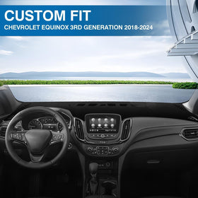 KUST installed on Equinox dashboard reducing glare and protecting dash