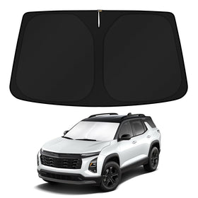 KUST front view on Equinox windshield showing perfect custom fit and full coverage