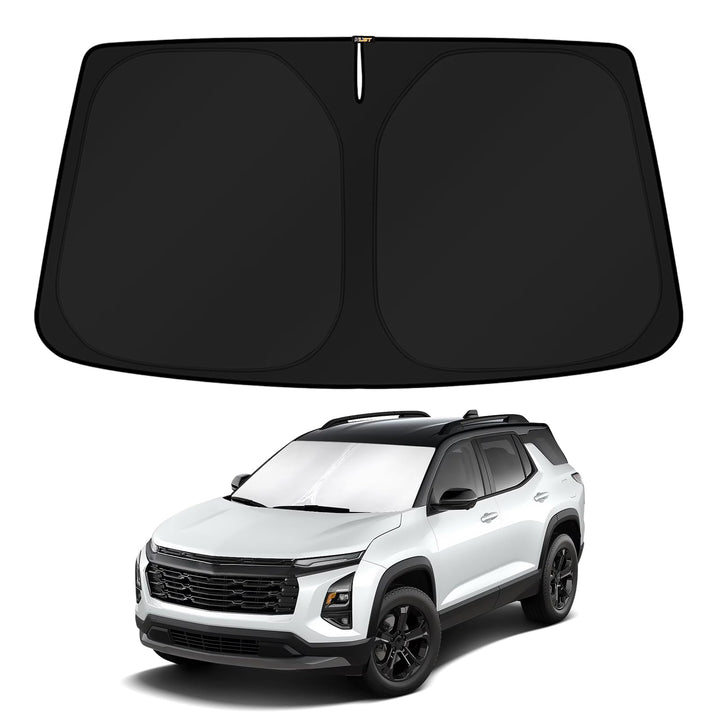 KUST front view on Equinox windshield showing perfect custom fit and full coverage