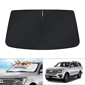 KUST front view of folded shade showing packaging and brand benefit