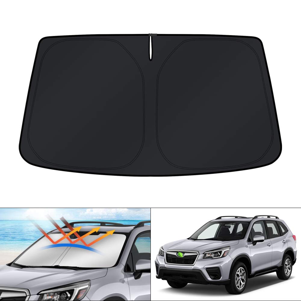 KUST front view showing precise Forester windshield fit and full coverage benefit