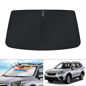 KUST front view showing precise Forester windshield fit and full coverage benefit