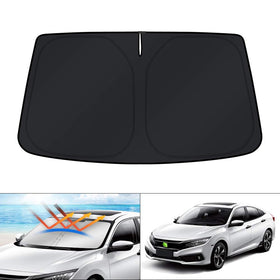 KUST front fit on Honda Civic windshield showing full coverage and protection