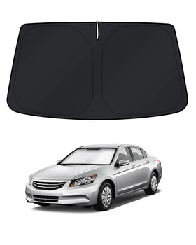 KUST front view of sun shade packaging showing custom Accord fit and easy use