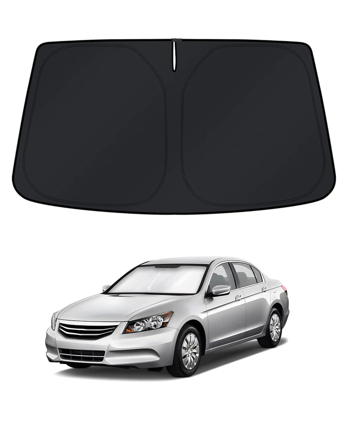 KUST front view of sun shade packaging showing custom Accord fit and easy use