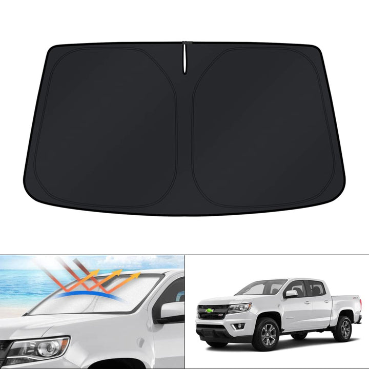 KUST front view of shade on Chevy Colorado showing full coverage and protection