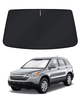 KUST front view of packaged CR-V windshield shade showing fit and protection