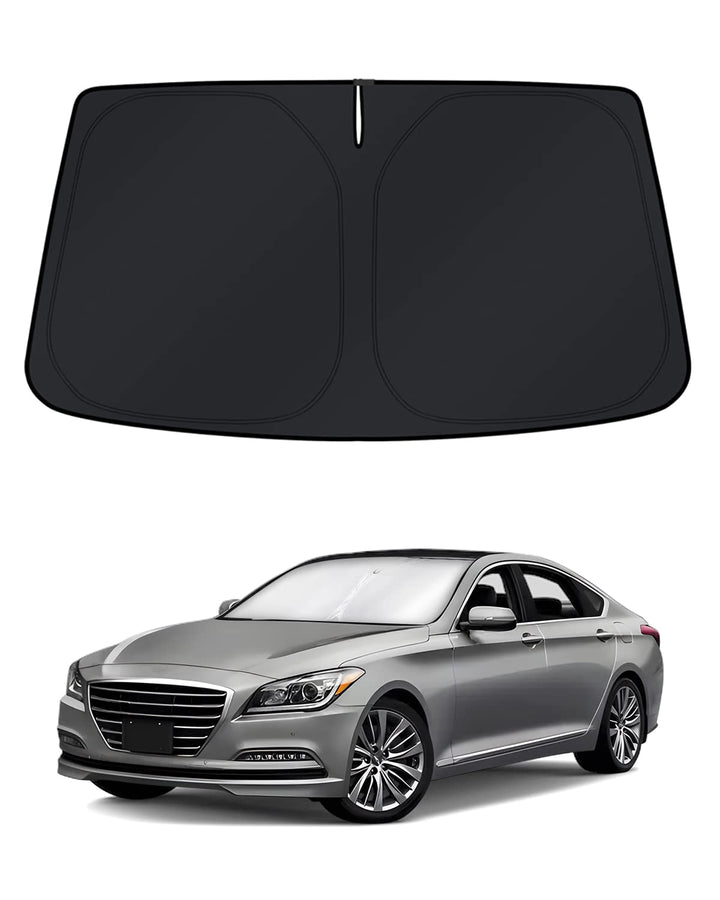 KUST front view of shade package showing custom fit for Genesis, protects interior