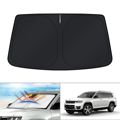 KUST front view of shade in packaging showing model fit and protection