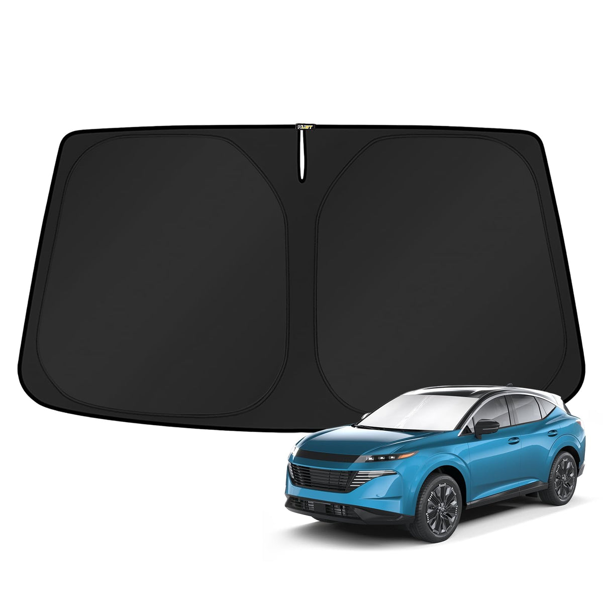 KUST front view of sunshade fitted for Nissan Murano showing full coverage and protection
