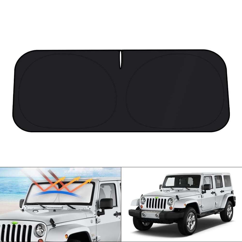 KUST front view of packaged sun shade showing fit and branding benefit: protection