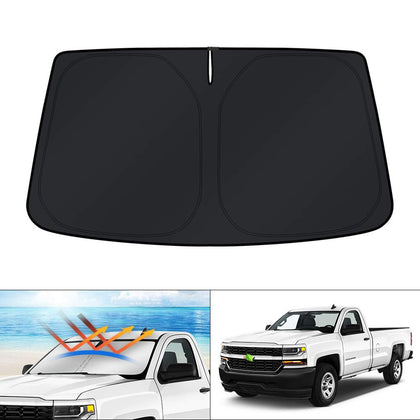 KUST front view of packaged sun shade showing fit and protection