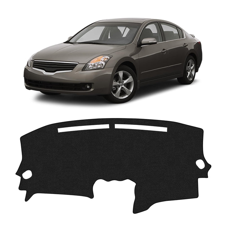 KUST front profile on Altima dashboard showing snug fit and reduced glare