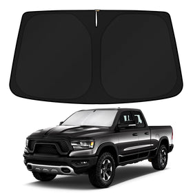 KUST front view on Dodge RAM 1500 showing full windshield coverage and neat fit