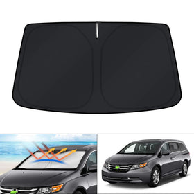 KUST front view of windshield shade showing full coverage and neat fit