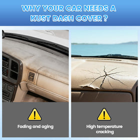 KUST mat reducing windshield glare for safer daytime visibility
