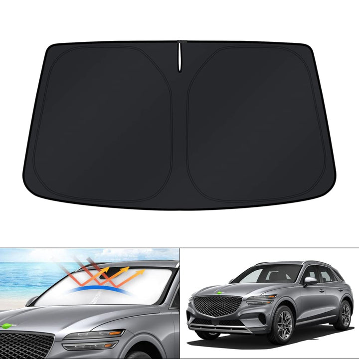 KUST front packaging showing GV70 sunshade and benefits