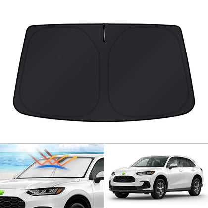 KUST front view of packaged HRV sun shade showing fit and protection