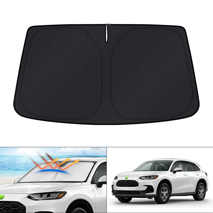 KUST front view of packaged HRV sun shade showing fit and protection