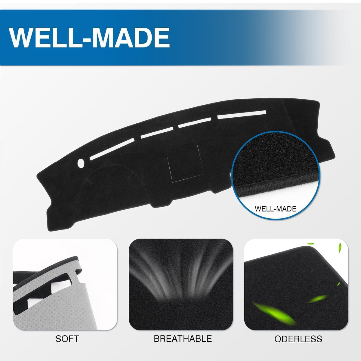 KUST installed on Ford F150 dashboard demonstrating tidy, no-glare fit
