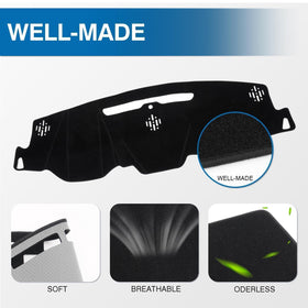 KUST mat installed on Tahoe dashboard reducing glare and restoring look