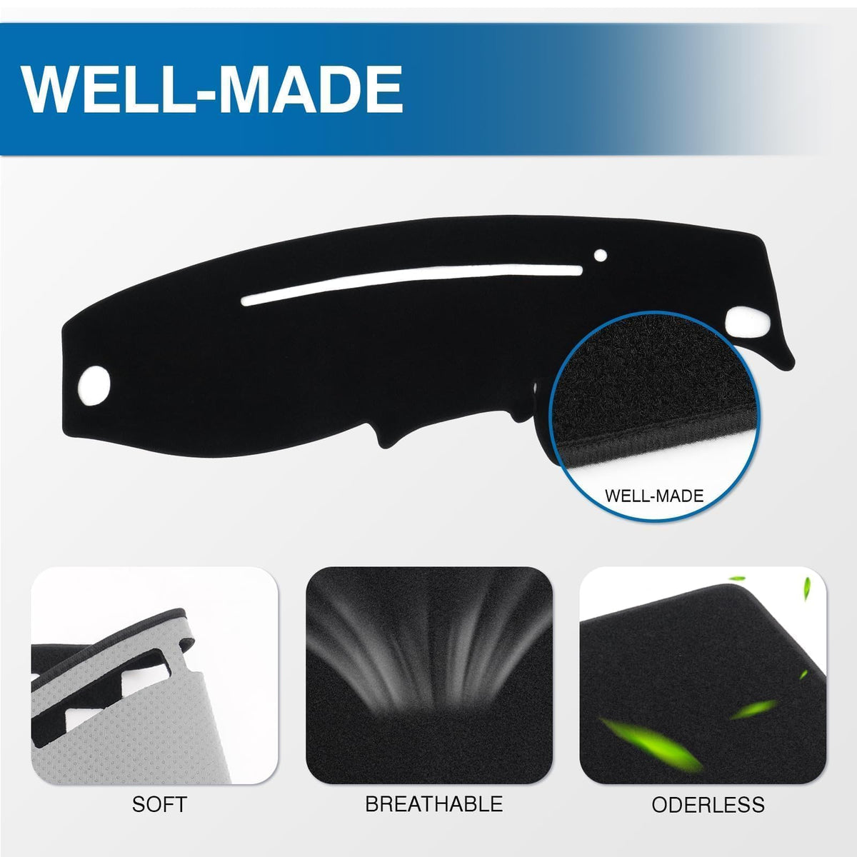 KUST installed on Ford Ranger dashboard reducing windshield glare