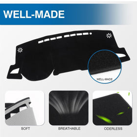 KUST installed on dashboard front view reducing windshield glare and cooling interior