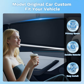 KUST side window shades fitted on Crosstrek creating a dark comfortable cabin