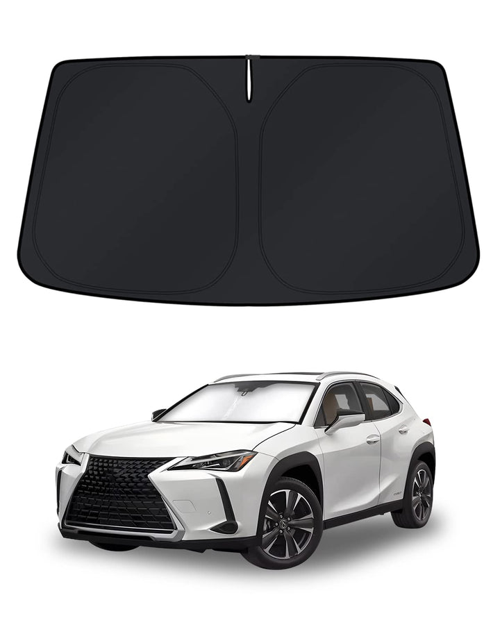 KUST front installed on Lexus UX showing perfect windshield coverage and sun protection
