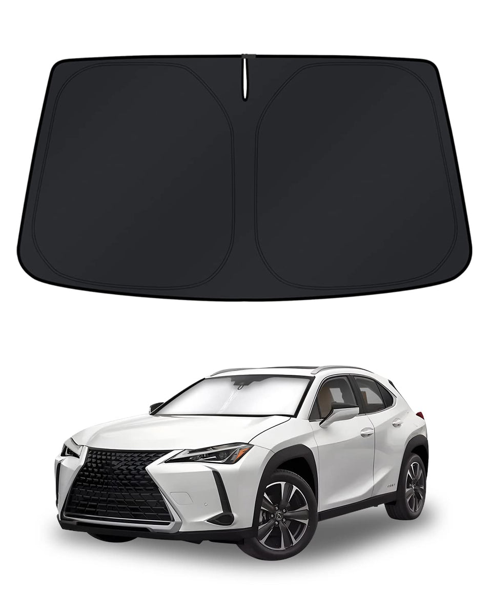 KUST front installed on Lexus UX showing perfect windshield coverage and sun protection