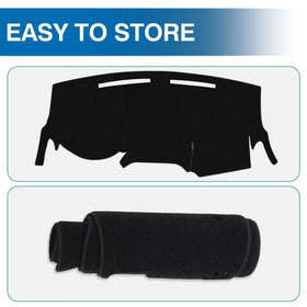 KUST dash cover in driving scene reducing windshield glare and improving cabin comfort