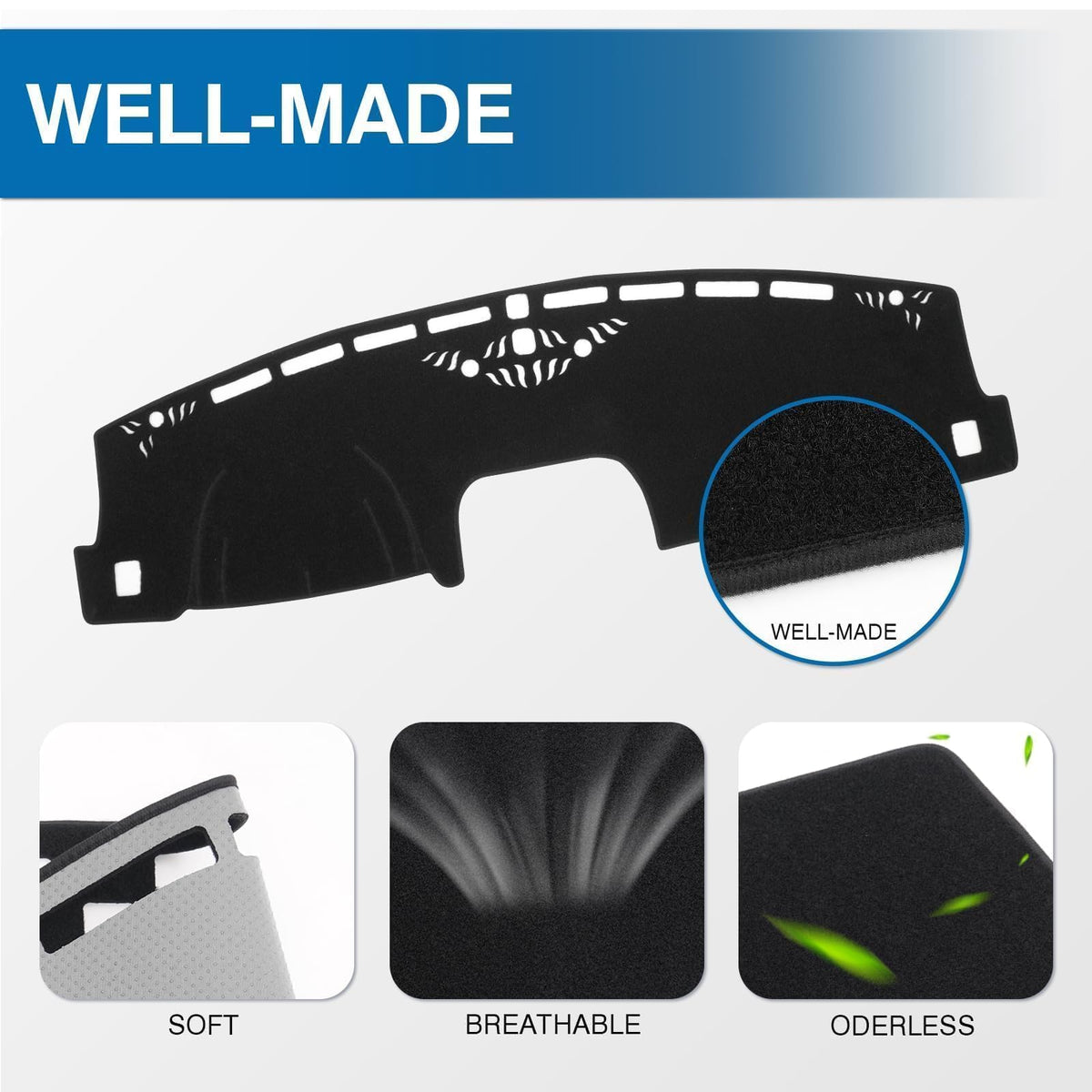 KUST pre-cut vent and sensor openings maintain factory functions and airflow