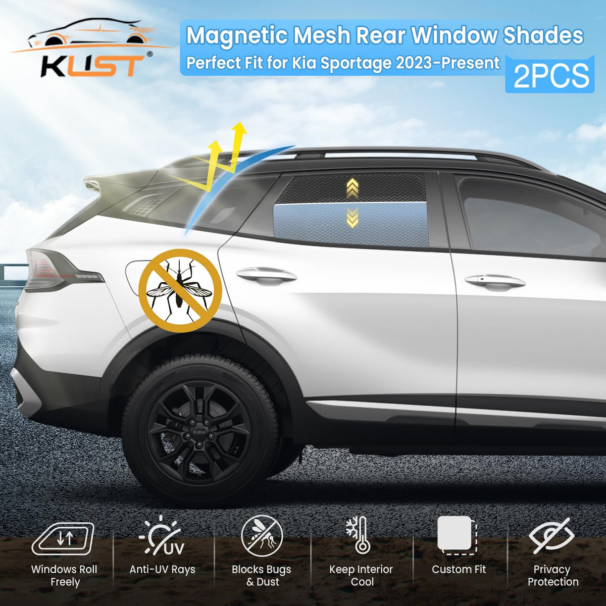 KUST high-density mesh close-up showing breathable texture and UV blocking