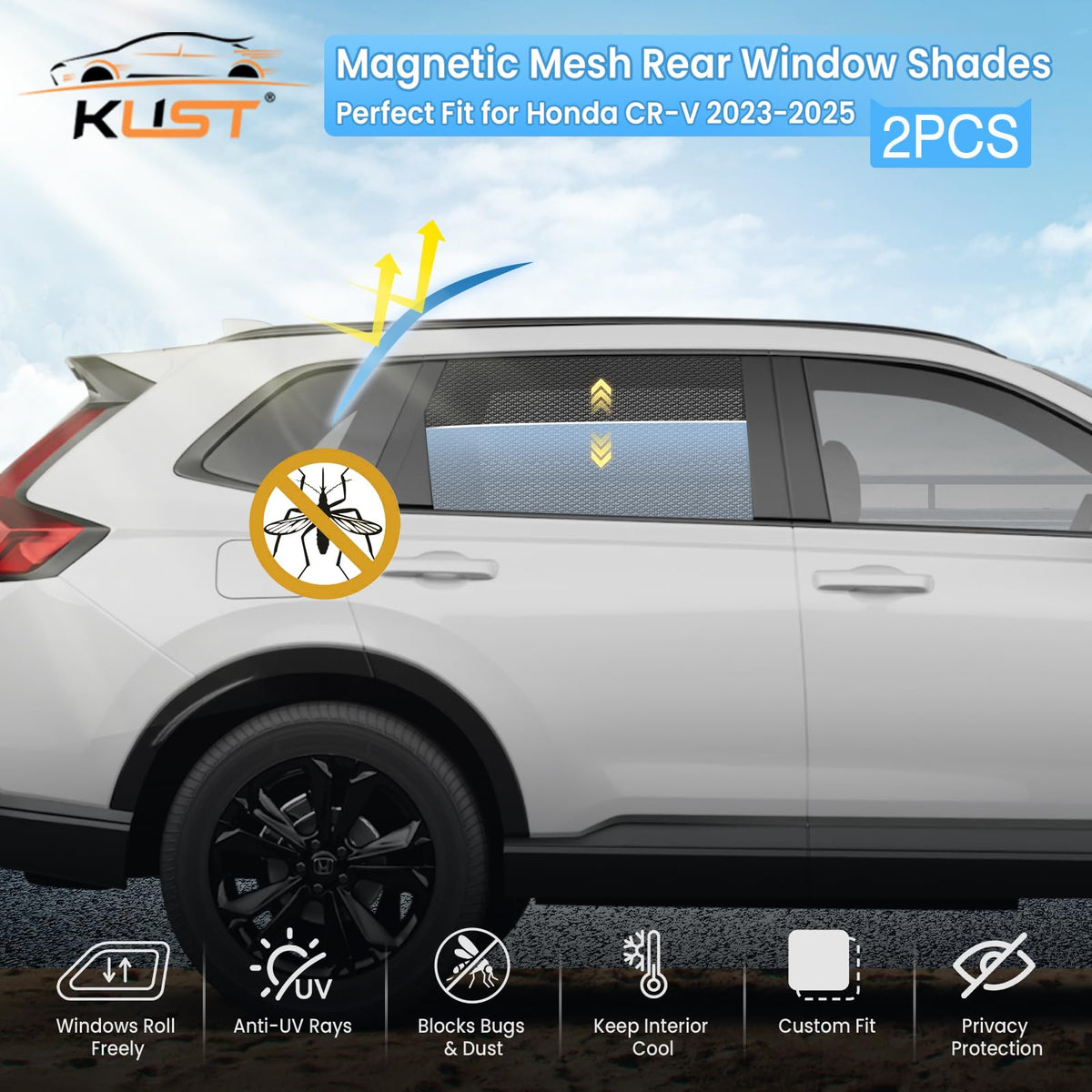 KUST close-up of breathable mesh texture for UV and heat reduction