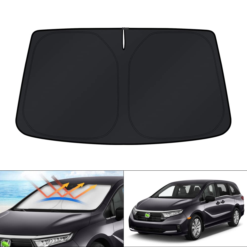 KUST front view on Odyssey windshield showing full coverage and sun protection