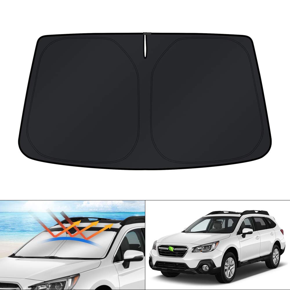 KUST front view of sun shade in packaging showing perfect fit benefit