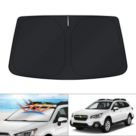 KUST front view of sun shade in packaging showing perfect fit benefit