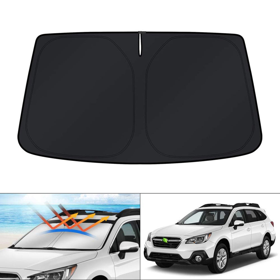 KUST front view of sun shade in packaging showing perfect fit benefit