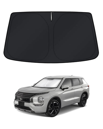 KUST front view on Outlander showing full windshield coverage and sun protection