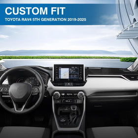 KUST installation in a RAV4 illustrating quick, no-tools setup benefit