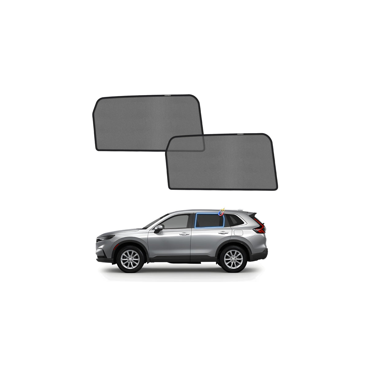 KUST rear shade front view shows custom fit and neat appearance