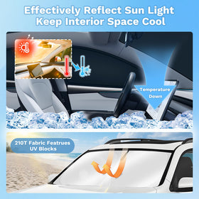 KUST rear windshield shade installed demonstrating blackout protection